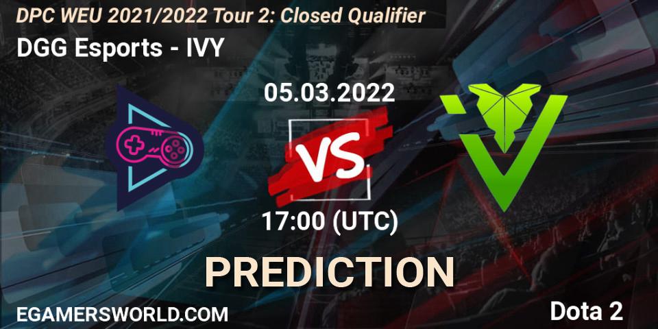 Prognoza DGG Esports - IVY. 05.03.2022 at 17:00, Dota 2, DPC WEU 2021/2022 Tour 2: Closed Qualifier