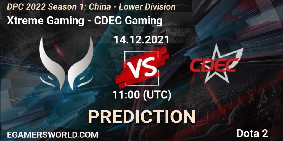 Prognoza Xtreme Gaming - CDEC Gaming. 14.12.2021 at 10:58, Dota 2, DPC 2022 Season 1: China - Lower Division