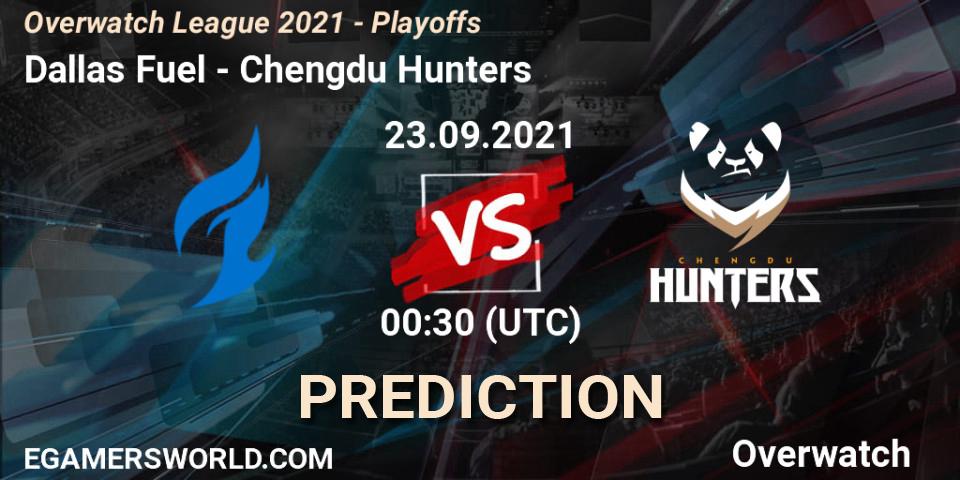 Prognoza Dallas Fuel - Chengdu Hunters. 23.09.2021 at 02:30, Overwatch, Overwatch League 2021 - Playoffs
