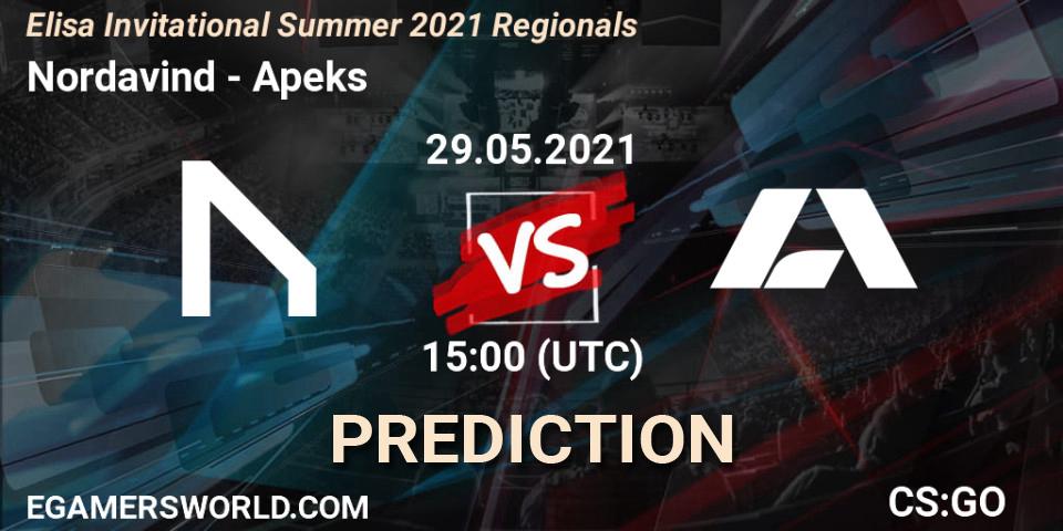 Prognoza Nordavind - Apeks. 29.05.2021 at 15:00, Counter-Strike (CS2), Elisa Invitational Summer 2021 Regionals