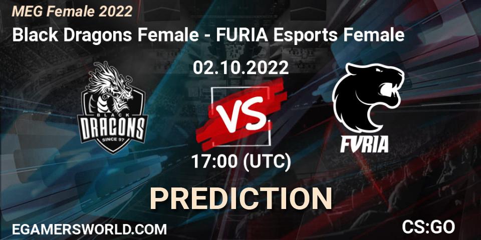 Prognoza Black Dragons Female - FURIA Esports Female. 03.10.2022 at 22:40, Counter-Strike (CS2), MEG Female 2022