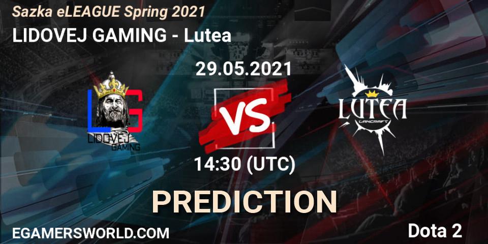 Prognoza LIDOVEJ GAMING - Lutea. 29.05.2021 at 14:58, Dota 2, Sazka eLEAGUE Spring 2021