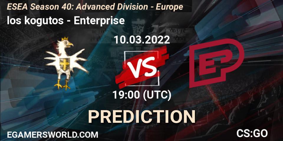 Prognoza los kogutos - Enterprise. 10.03.2022 at 19:00, Counter-Strike (CS2), ESEA Season 40: Advanced Division - Europe