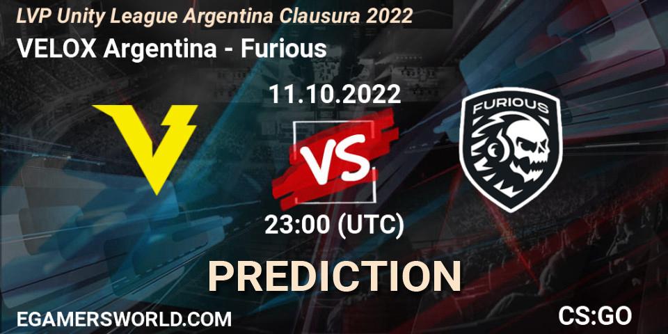 Prognoza VELOX Argentina - Furious. 11.10.2022 at 23:30, Counter-Strike (CS2), LVP Unity League Argentina Clausura 2022