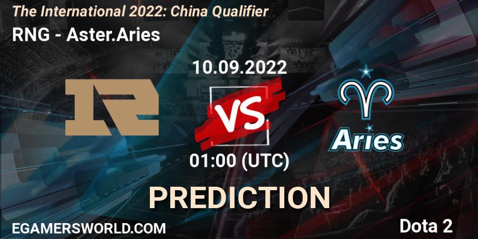 Prognoza RNG - Aster.Aries. 10.09.2022 at 01:02, Dota 2, The International 2022: China Qualifier
