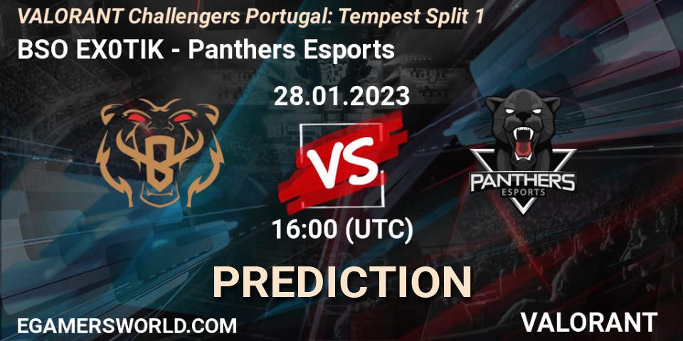 Prognoza BSO EX0TIK - Panthers Esports. 28.01.23, VALORANT, VALORANT Challengers 2023 Portugal: Tempest Split 1