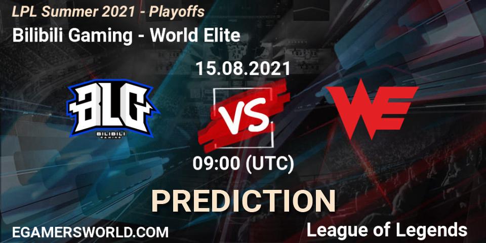 Prognoza Bilibili Gaming - World Elite. 15.08.2021 at 09:00, LoL, LPL Summer 2021 - Playoffs