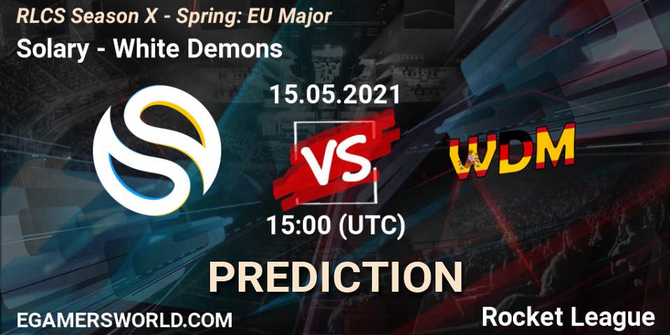Prognoza Solary - White Demons. 15.05.2021 at 15:00, Rocket League, RLCS Season X - Spring: EU Major