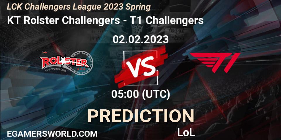 Prognoza KT Rolster Challengers - T1 Challengers. 02.02.23, LoL, LCK Challengers League 2023 Spring