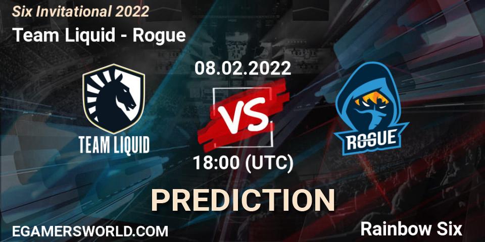 Prognoza Team Liquid - Rogue. 08.02.2022 at 18:00, Rainbow Six, Six Invitational 2022