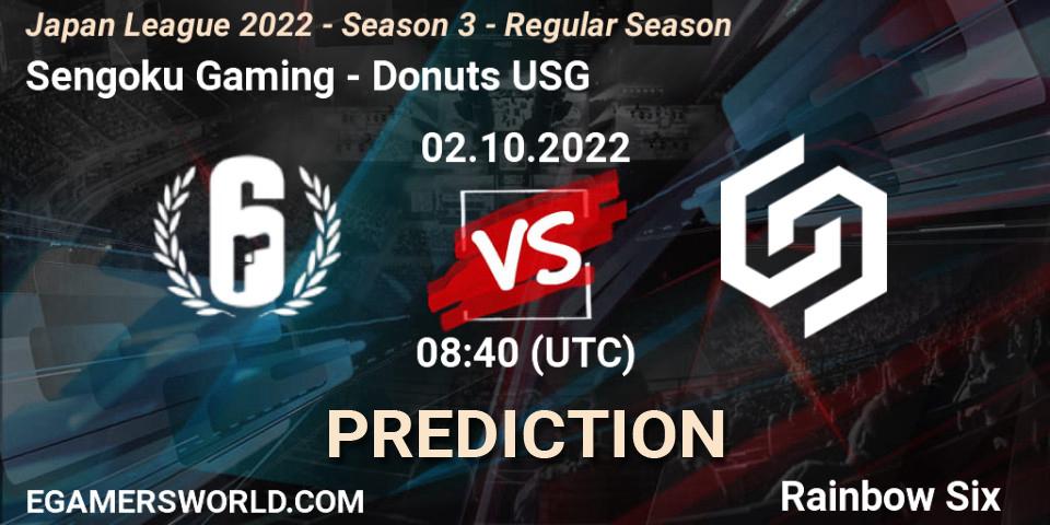 Prognoza Sengoku Gaming - Donuts USG. 02.10.2022 at 08:40, Rainbow Six, Japan League 2022 - Season 3 - Regular Season