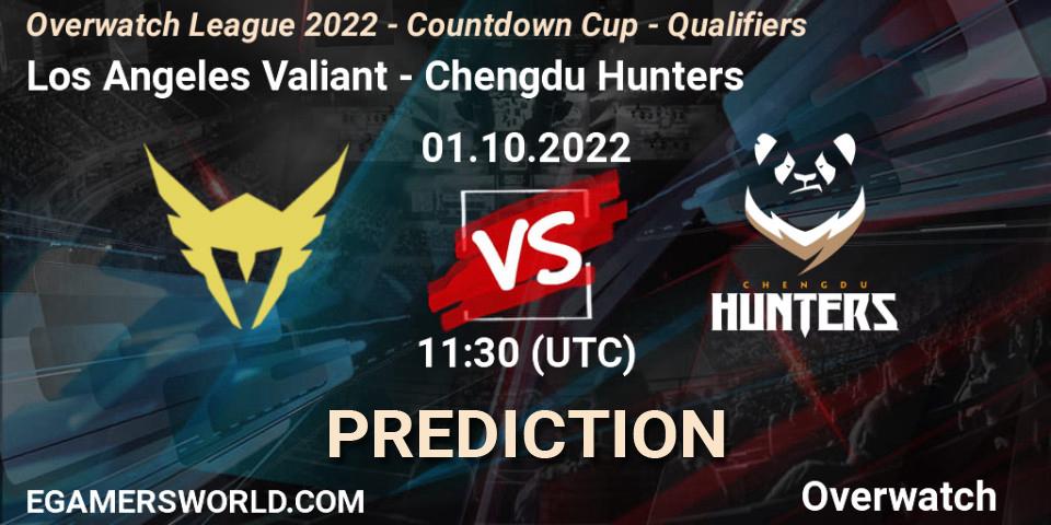 Prognoza Los Angeles Valiant - Chengdu Hunters. 01.10.22, Overwatch, Overwatch League 2022 - Countdown Cup - Qualifiers