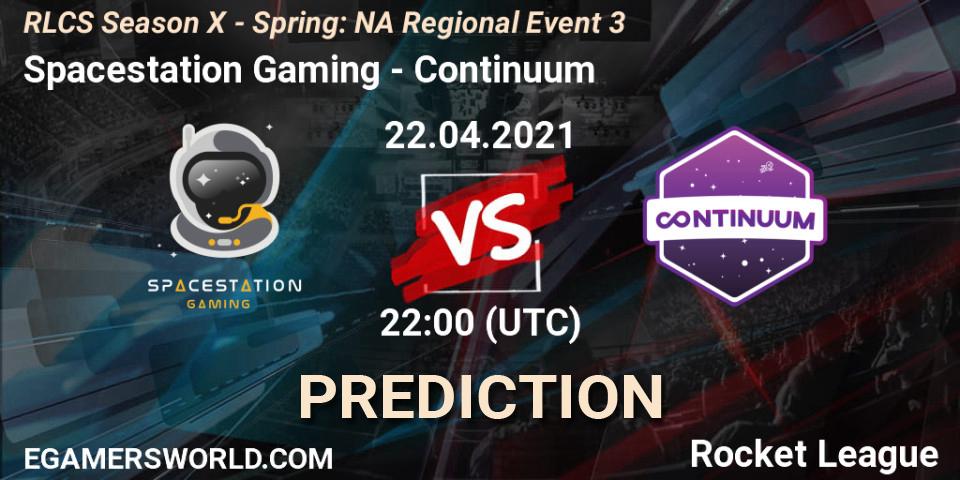 Prognoza Spacestation Gaming - Continuum. 22.04.2021 at 22:00, Rocket League, RLCS Season X - Spring: NA Regional Event 3