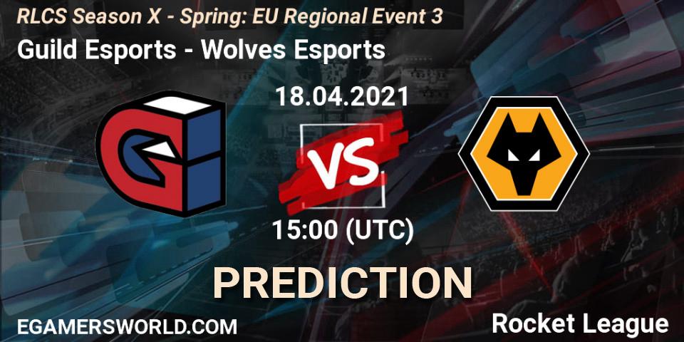 Prognoza Guild Esports - Wolves Esports. 18.04.2021 at 15:00, Rocket League, RLCS Season X - Spring: EU Regional Event 3