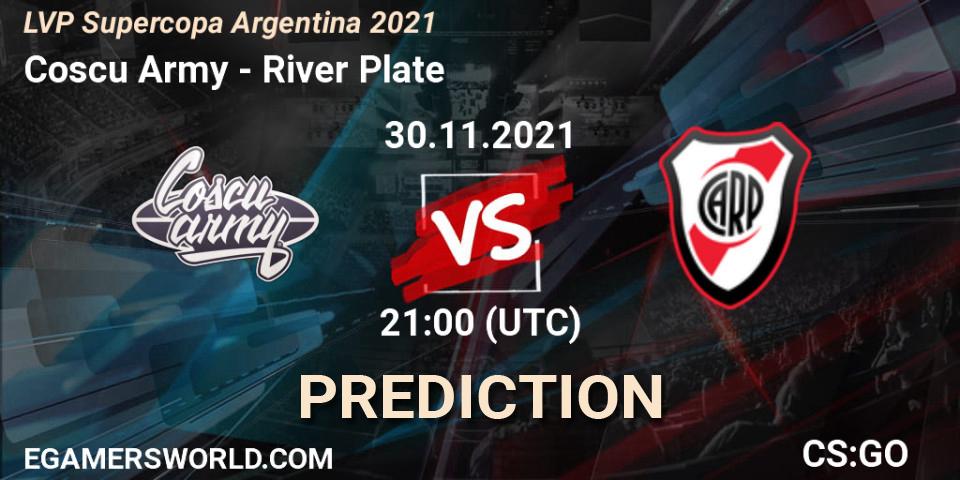 Prognoza Coscu Army - River Plate. 30.11.2021 at 21:00, Counter-Strike (CS2), LVP Supercopa Argentina 2021