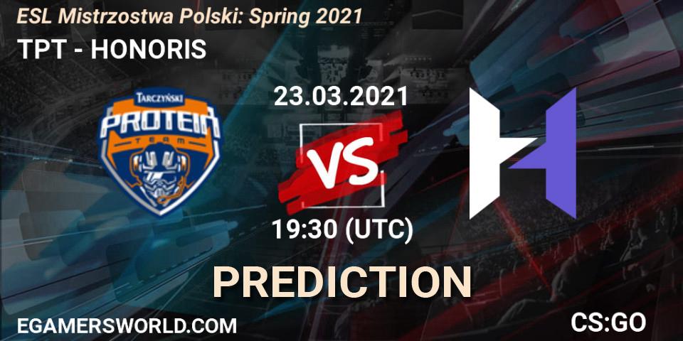 Prognoza TPT - HONORIS. 23.03.2021 at 19:30, Counter-Strike (CS2), ESL Mistrzostwa Polski: Spring 2021