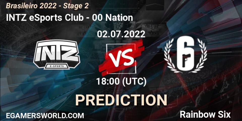 Prognoza INTZ eSports Club - 00 Nation. 02.07.22, Rainbow Six, Brasileirão 2022 - Stage 2