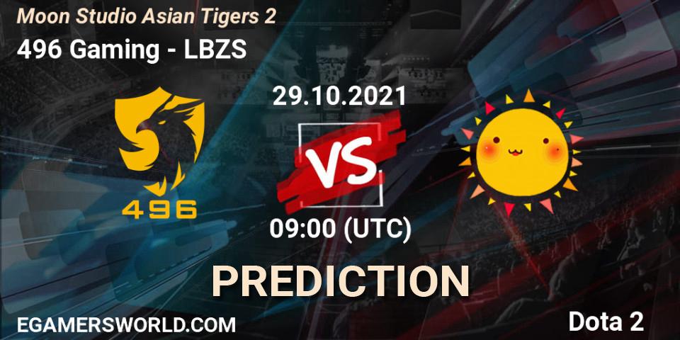Prognoza 496 Gaming - LBZS. 29.10.2021 at 09:36, Dota 2, Moon Studio Asian Tigers 2