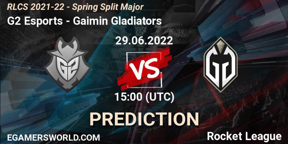 Prognoza G2 Esports - Gaimin Gladiators. 29.06.2022 at 15:00, Rocket League, RLCS 2021-22 - Spring Split Major