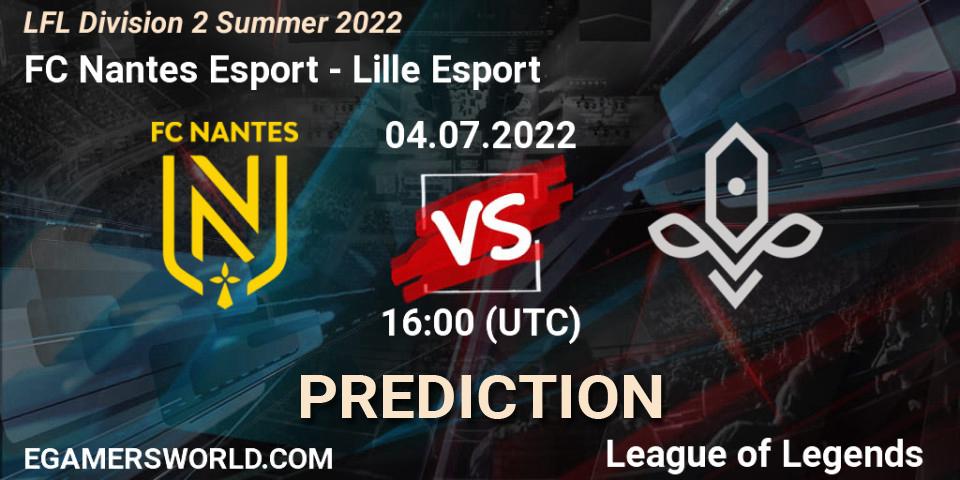 Prognoza FC Nantes Esport - Lille Esport. 04.07.2022 at 16:00, LoL, LFL Division 2 Summer 2022