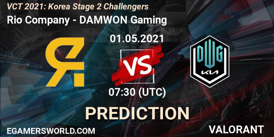 Prognoza Rio Company - DAMWON Gaming. 01.05.2021 at 07:30, VALORANT, VCT 2021: Korea Stage 2 Challengers