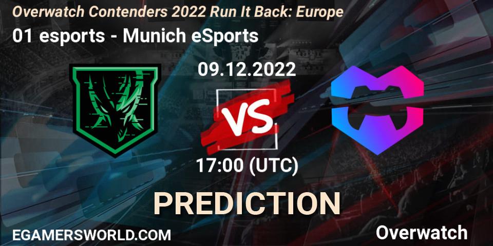 Prognoza 01 esports - Munich eSports. 09.12.22, Overwatch, Overwatch Contenders 2022 Run It Back: Europe