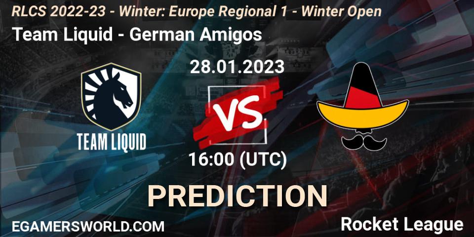 Prognoza Team Liquid - German Amigos. 28.01.23, Rocket League, RLCS 2022-23 - Winter: Europe Regional 1 - Winter Open