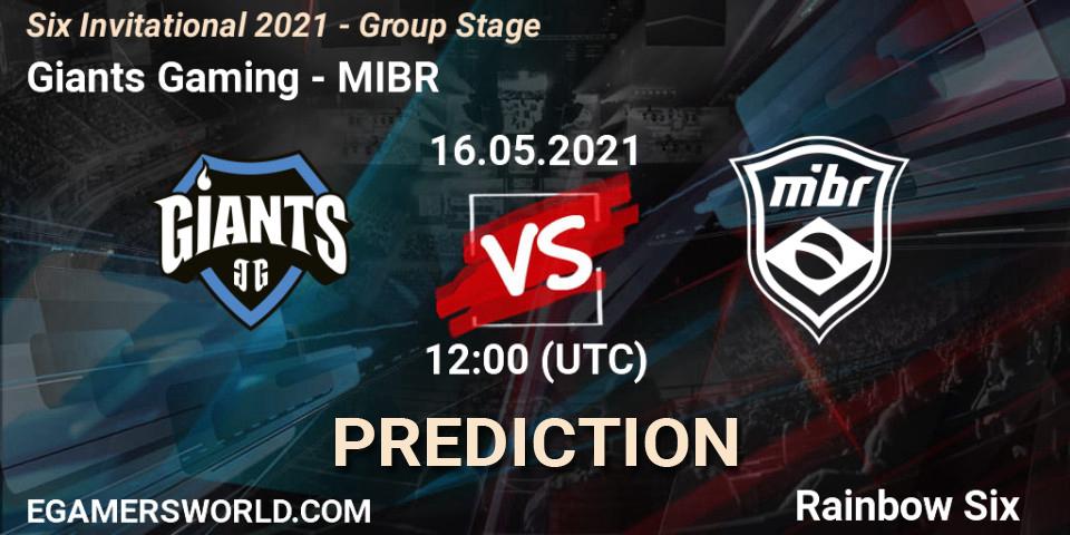 Prognoza Giants Gaming - MIBR. 16.05.21, Rainbow Six, Six Invitational 2021 - Group Stage
