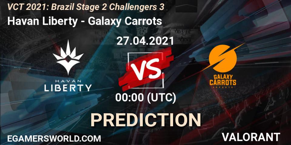 Prognoza Havan Liberty - Galaxy Carrots. 27.04.2021 at 01:15, VALORANT, VCT 2021: Brazil Stage 2 Challengers 3