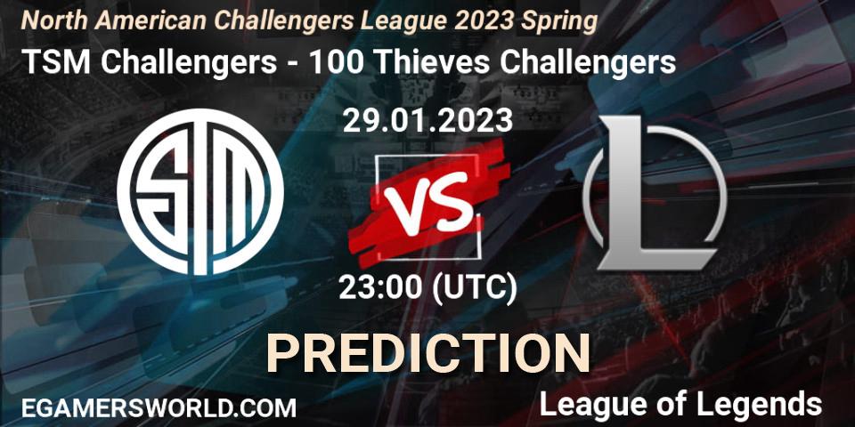 Prognoza TSM Challengers - 100 Thieves Challengers. 29.01.23, LoL, NACL 2023 Spring - Group Stage