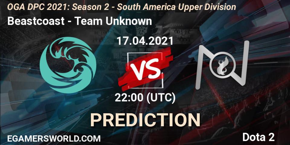 Prognoza Beastcoast - Team Unknown. 17.04.2021 at 22:00, Dota 2, OGA DPC 2021: Season 2 - South America Upper Division