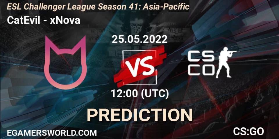 Prognoza CatEvil - xNova. 25.05.2022 at 12:00, Counter-Strike (CS2), ESL Challenger League Season 41: Asia-Pacific