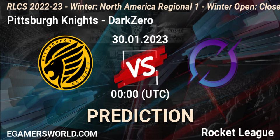 Prognoza Pittsburgh Knights - DarkZero. 30.01.23, Rocket League, RLCS 2022-23 - Winter: North America Regional 1 - Winter Open: Closed Qualifier