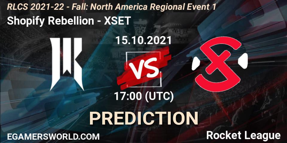Prognoza Shopify Rebellion - XSET. 15.10.2021 at 17:00, Rocket League, RLCS 2021-22 - Fall: North America Regional Event 1