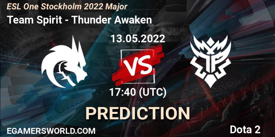 Prognoza Team Spirit - Thunder Awaken. 13.05.2022 at 17:57, Dota 2, ESL One Stockholm 2022 Major