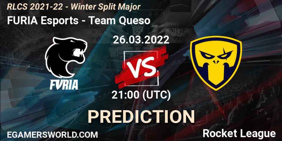 Prognoza FURIA Esports - Team Queso. 26.03.2022 at 21:30, Rocket League, RLCS 2021-22 - Winter Split Major