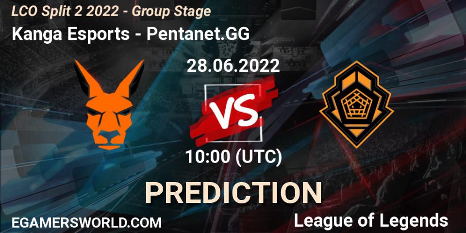 Prognoza Kanga Esports - Pentanet.GG. 28.06.2022 at 10:00, LoL, LCO Split 2 2022 - Group Stage