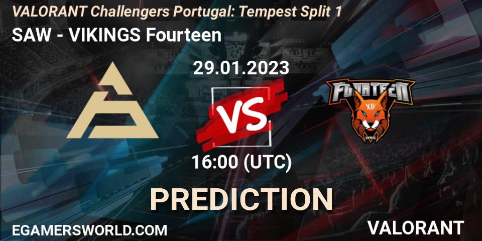 Prognoza SAW - VIKINGS Fourteen. 29.01.23, VALORANT, VALORANT Challengers 2023 Portugal: Tempest Split 1