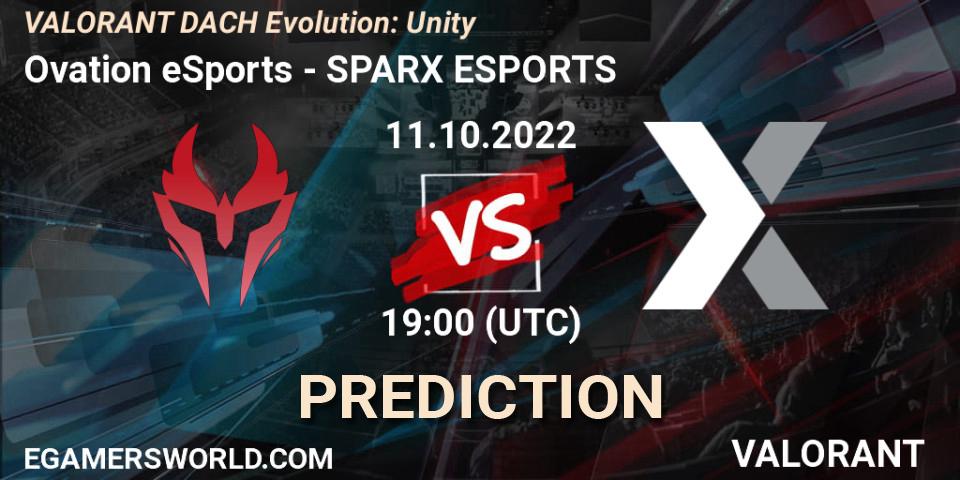 Prognoza Ovation eSports - SPARX ESPORTS. 11.10.22, VALORANT, VALORANT DACH Evolution: Unity