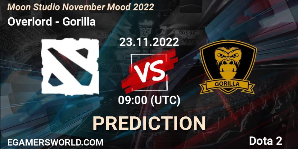 Prognoza Overlord - Gorilla. 23.11.22, Dota 2, Moon Studio November Mood 2022