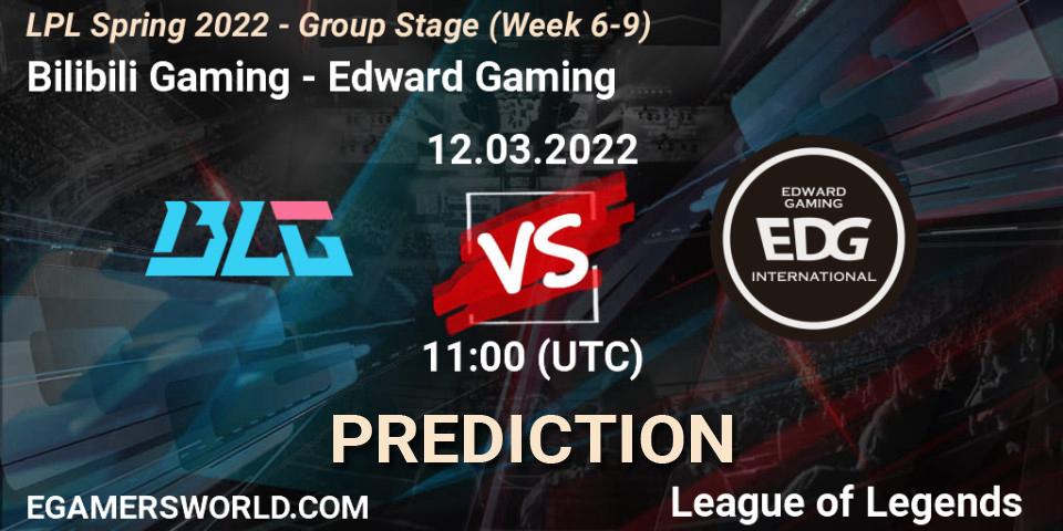 Prognoza Bilibili Gaming - Edward Gaming. 12.03.2022 at 11:00, LoL, LPL Spring 2022 - Group Stage (Week 6-9)