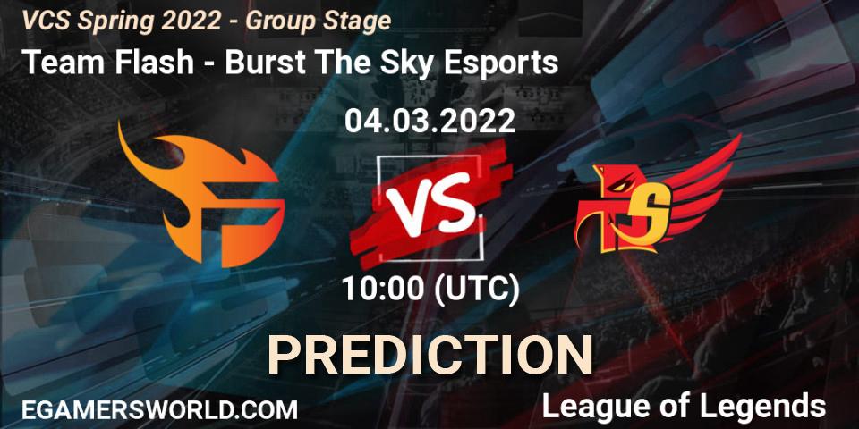 Prognoza Team Flash - Burst The Sky Esports. 04.03.2022 at 10:00, LoL, VCS Spring 2022 - Group Stage 