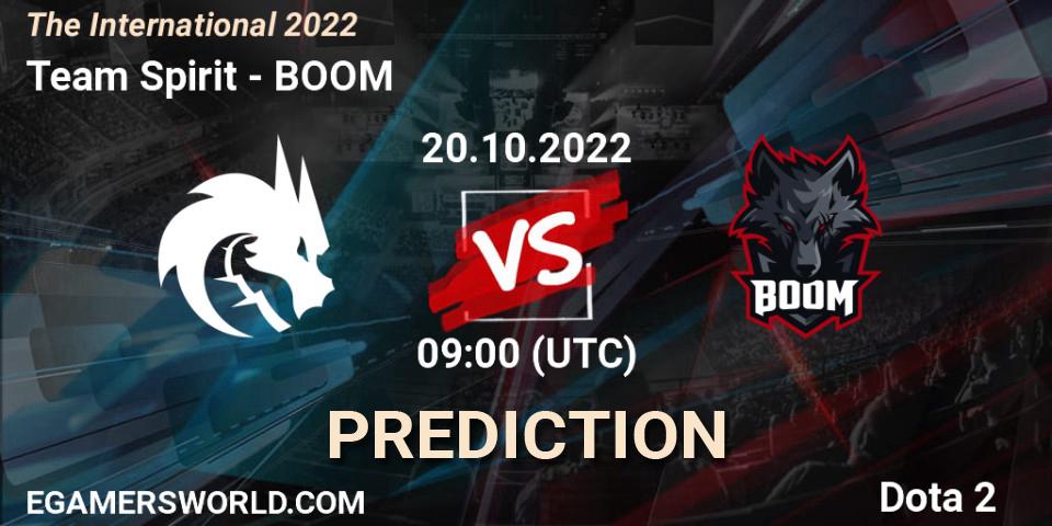 Prognoza Team Spirit - BOOM. 20.10.2022 at 07:43, Dota 2, The International 2022