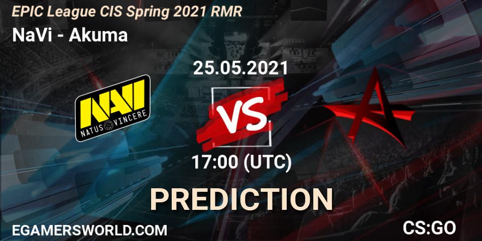 Prognoza NaVi - Akuma. 25.05.2021 at 17:30, Counter-Strike (CS2), EPIC League CIS Spring 2021 RMR