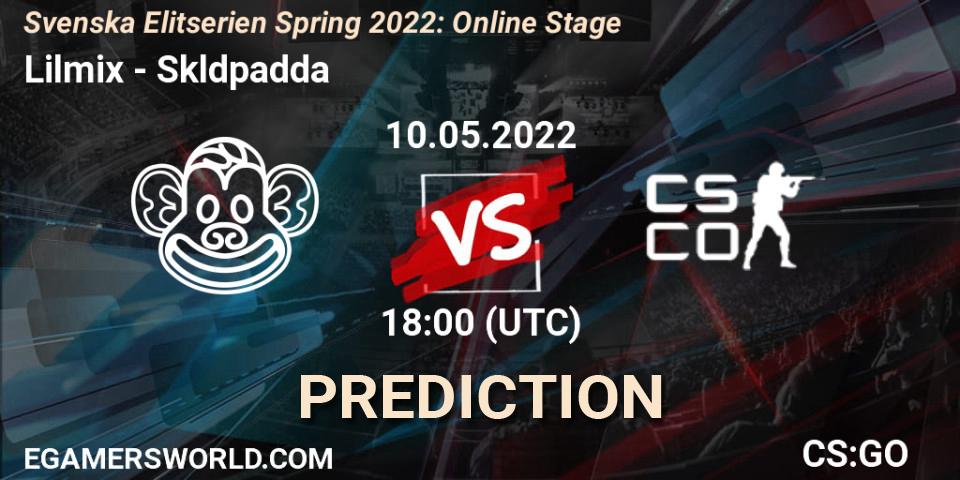 Prognoza Lilmix - Sköldpadda. 10.05.2022 at 18:00, Counter-Strike (CS2), Svenska Elitserien Spring 2022: Online Stage