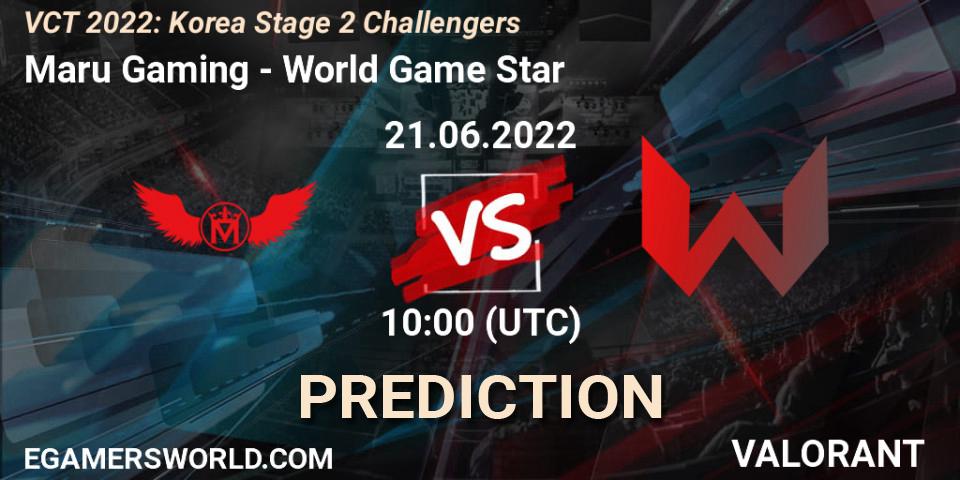 Prognoza Maru Gaming - World Game Star. 21.06.22, VALORANT, VCT 2022: Korea Stage 2 Challengers