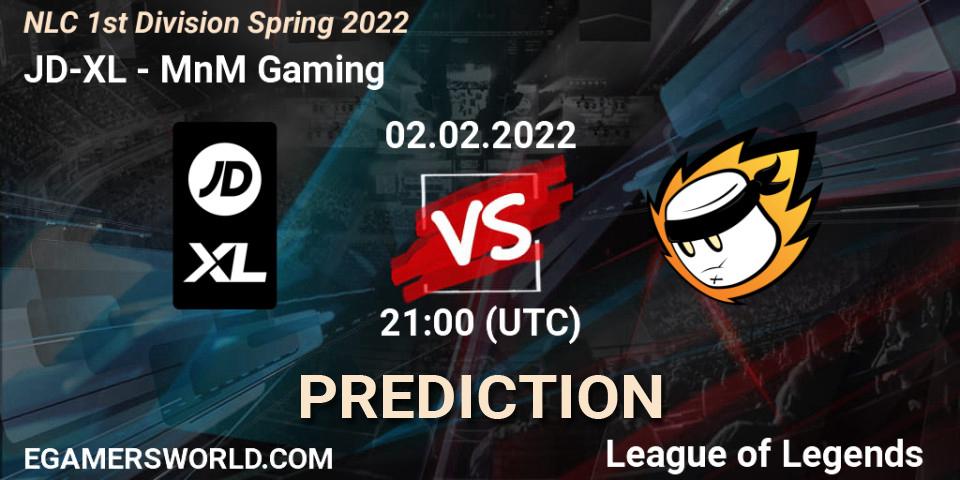 Prognoza JD-XL - MnM Gaming. 02.02.2022 at 21:00, LoL, NLC 1st Division Spring 2022