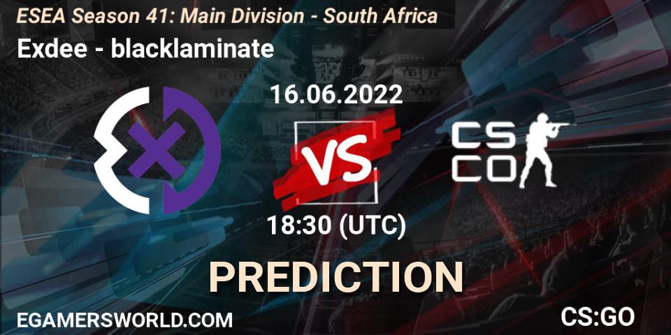 Prognoza Royalty Esports - blacklaminate. 16.06.22, CS2 (CS:GO), ESEA Season 41: Main Division - South Africa
