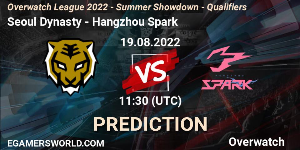 Prognoza Seoul Dynasty - Hangzhou Spark. 19.08.2022 at 11:30, Overwatch, Overwatch League 2022 - Summer Showdown - Qualifiers
