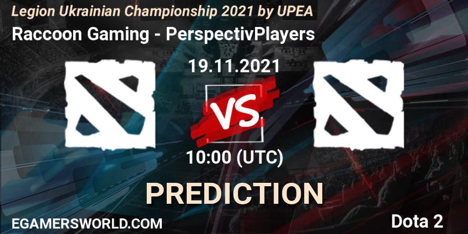 Prognoza Raccoon Gaming - PerspectivPlayers. 19.11.2021 at 10:02, Dota 2, Legion Ukrainian Championship 2021 by UPEA
